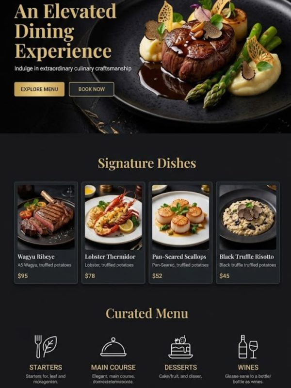 resturant website